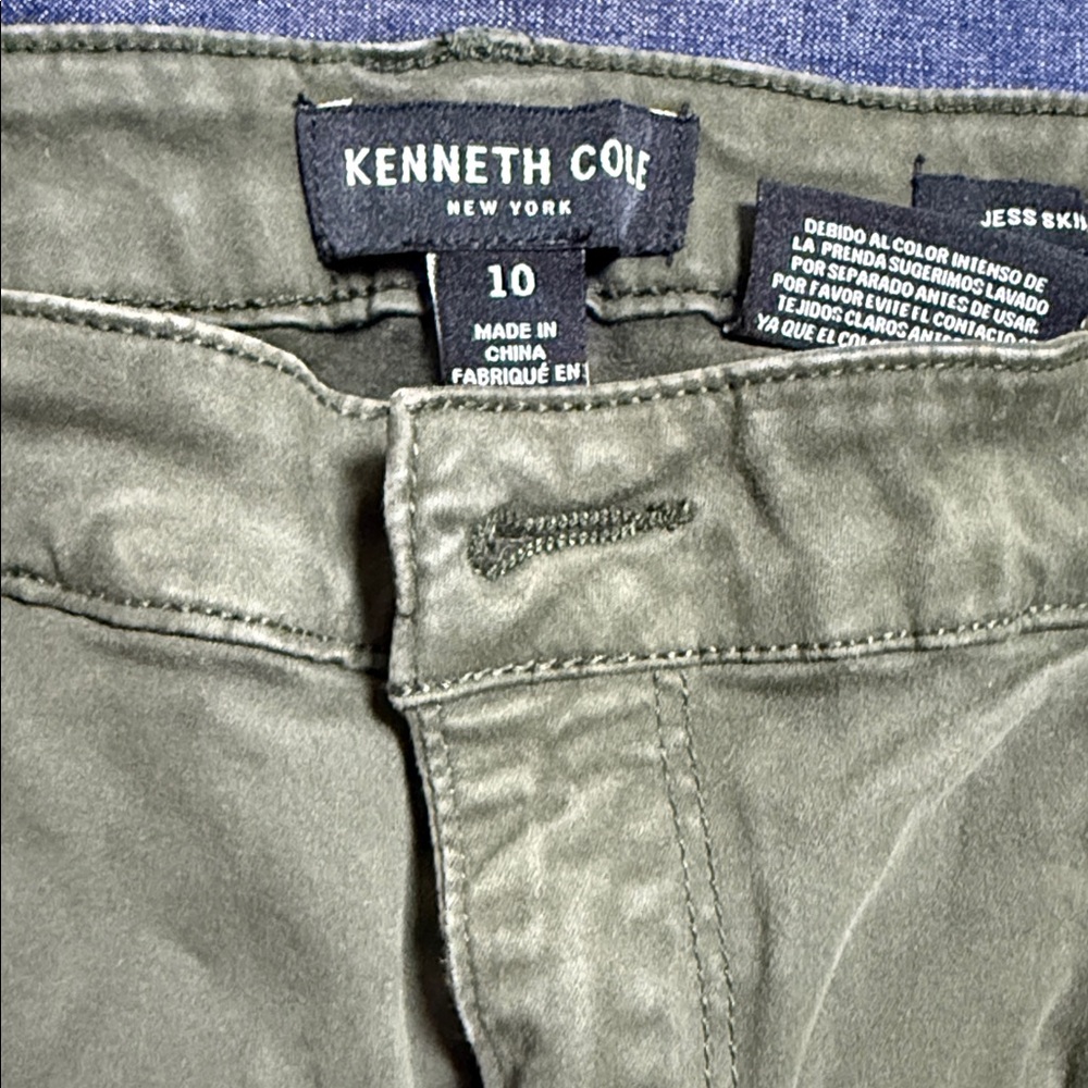 Kenneth Cole Slim Straight Jeans in Olive